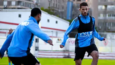 أحمد فتوح في تدريبات الزمالك
