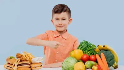 طفل يختار الطعام الصحي 