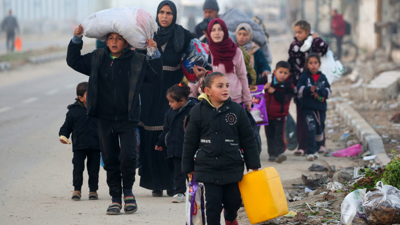 نازحون فلسطينون في قطاع غزة