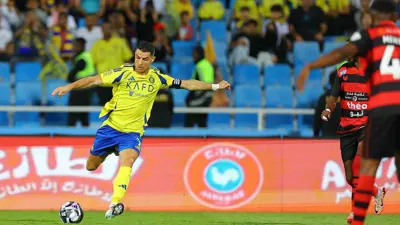 رونالدو في مباراة النصر والرياض