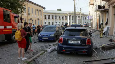 غارة روسية على خاركيف