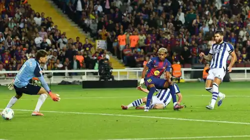 مباراة برشلونة وريال سوسييداد في الدوري الإسباني