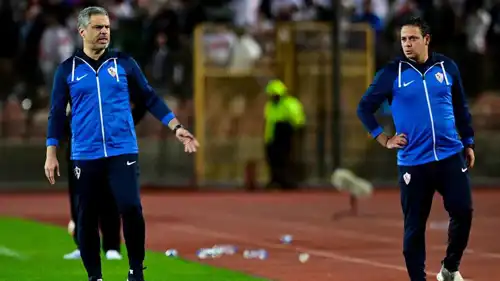 معتمد جمال مدرب الزمالك ومساعده إبراهيم صلاح