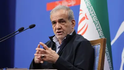 الرئيس الإيراني، مسعود بزشكيان