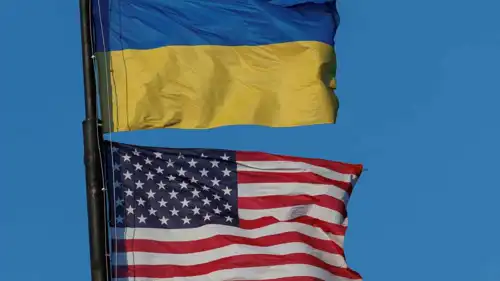 علم أوكرانيا والولايات المتحدة