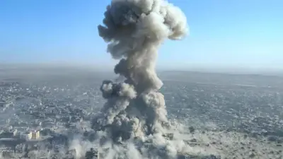 انفجار ضخم بعد نسف حي كامل شمال غزة