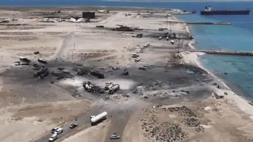 منصة رأس عيسى بعد الاستهداف