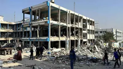 قصف سابق لمدرسة تابعة للأنروا في غزة