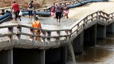 جسر متضرر جراء إعصار أوسكار في كوبا