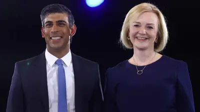 القياديان في حزب المحافظين ليز تروس وريشي سوناك