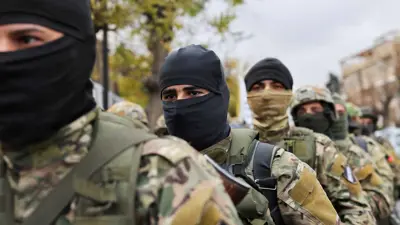 عناصر أمن سوريين، كانوا يتبعوا لهيئة تحرير الشام