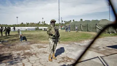 ملجأ مؤقت على الحدود بين الولايات المتحدة والمكسيك