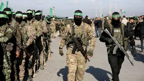 عناصر من الذراع العسكري لحماس في غزة