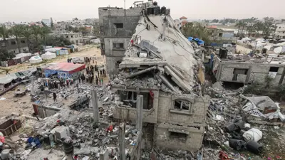 منازل مهدمة في غزة