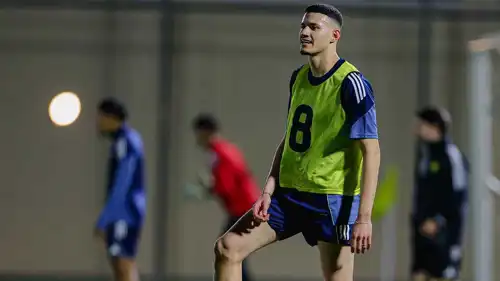 عبدالله الحمدان في تدريبات النصر السعودي