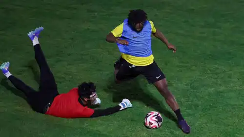 فرحة الشمراني في تدريبات الاتحاد السعودي