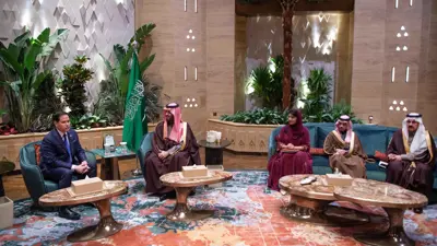 الأمير محمد بن سلمان ووزير الخارجية الأمريكي ماركو روبيو