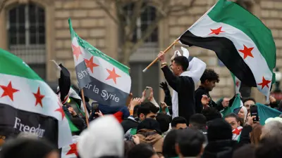 سوريون يحتفلون بسقوط النظام