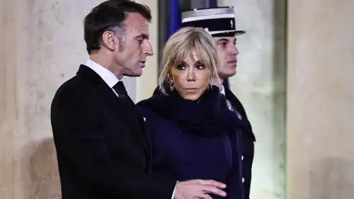 الرئيس الفرنسي والسيدة الأولى 