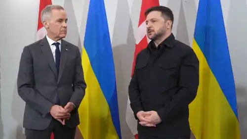 مارك كارني مستقبلًا فولوديمير زيلينسكي  