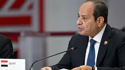 الرئيس المصري عبد الفتاح السيسي خلال قمة بريكس