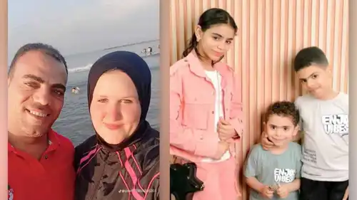 مرتكب مجزرة نبروه مع زوجته وأطفاله 